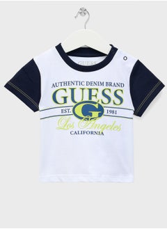 GUESS Kids Printed T-Shirt & Knit Denim Shorts Set  - Image 2