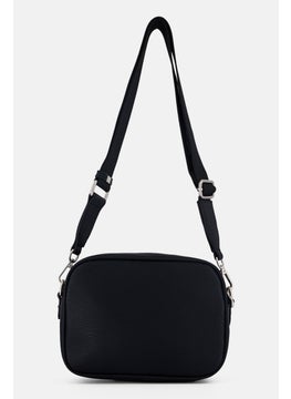 XOXO Women Brand Logo Crossbody Bag, Black/Beige  - Image 2