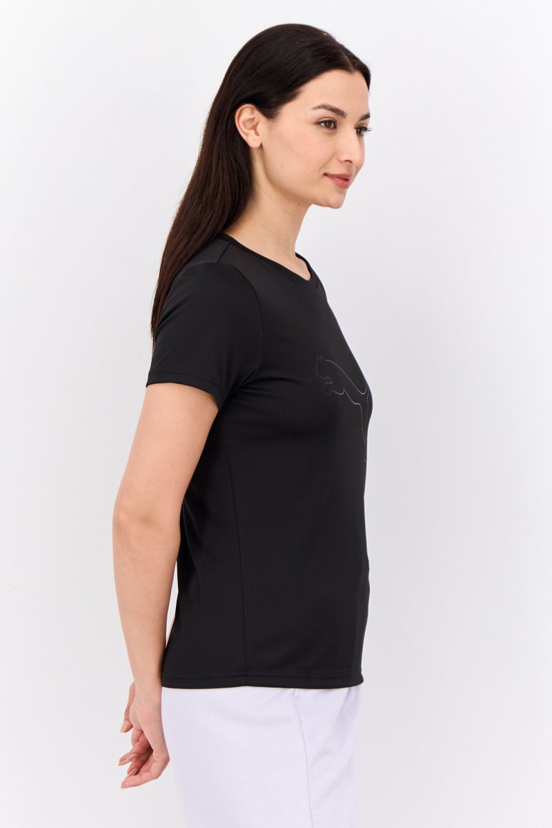 PUMA Women Sportswear Fit Short Sleeve Training Top, Black - Image 2