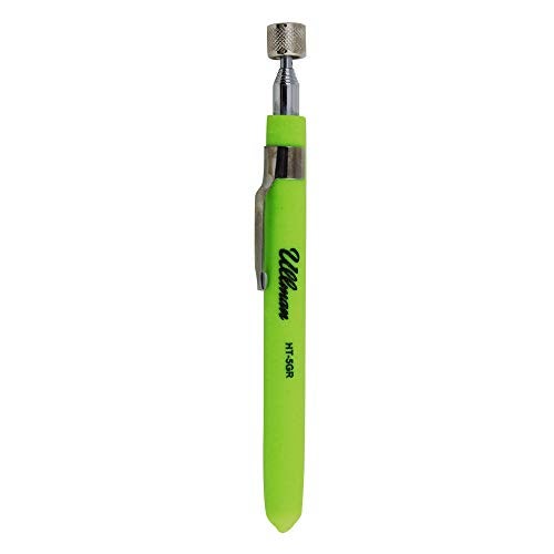 Ullman Devices Devices HT-5GR Pocket Magnetic Pick-Up Tool with Power Cap, Lifts 2-1/2 lb, 5-1/2" to 25-1/2" Length, Neon Green - Image 1
