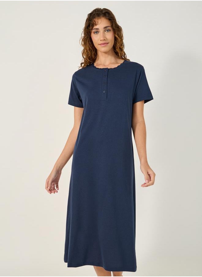 Styli YOKE PLACKET NIGHTDRESS - MIDI  - Image 2