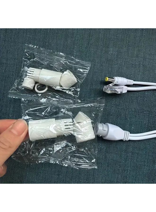 1 قطعة محول طاقة إيثرنت سلبي بو عبر الكابل، مقسم، مزود طاقة، وحدة إمداد، أبيض، RJ45، لكاميرات IP، إعداد الشبكة المنزلية والمكتبية. - Image 3