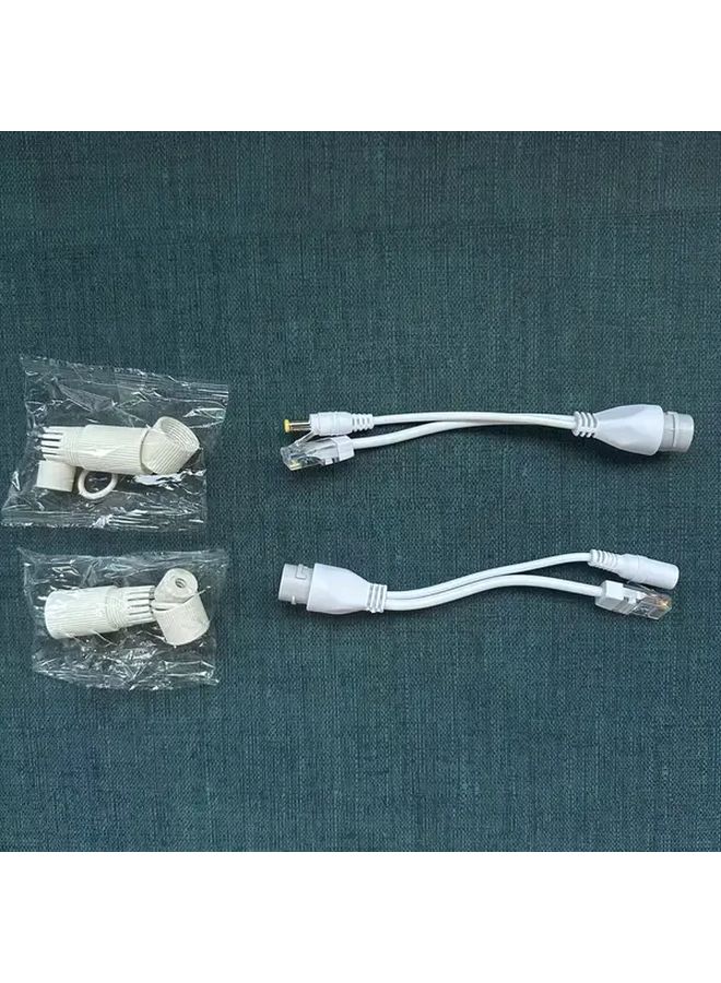1 قطعة محول طاقة إيثرنت سلبي بو عبر الكابل، مقسم، مزود طاقة، وحدة إمداد، أبيض، RJ45، لكاميرات IP، إعداد الشبكة المنزلية والمكتبية. - Image 1