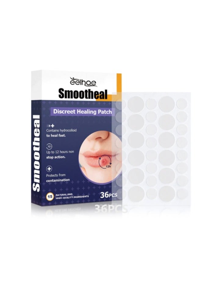 EELHOE Lips Care Pimple Patches,Lips Acne Hydrocolloid Patches,Lips Care Spot Patches,Lips Clear Patches,Invisible Lip Acne Healing Patch Repair Lip Condition,36Pcs  - Image 1