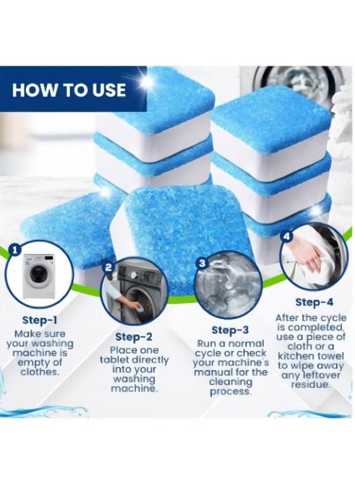 Washing Machine Cleaner Tablets, Deep Clean Front Loader & Top Load Washer, 24 Pcs Professional Grade Washer Machine Cleaner Deodorizer for Removing Build-up  - Image 3