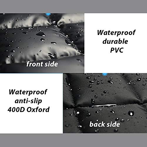 Fluffy's Luxurious Durable Waterproof High-Density PVC Material Cotton Inside Indoor/Outdoor Travel Pet Crate Dog Bed for Puppy/Cats/Dog (Black Large) - Image 3