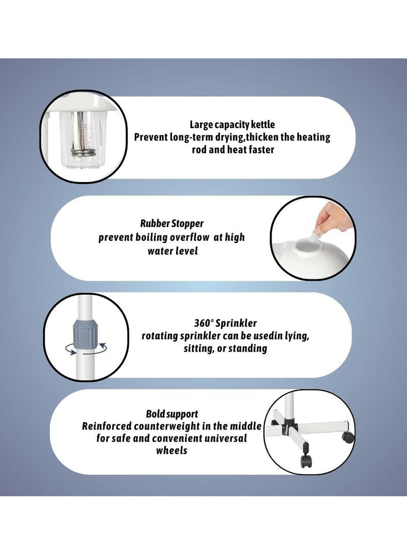 sd e-trading Facial Steamer, Professional face steamer Ozone for Beauty Salon and Spa,Adjustable standing facial steamer White, Mist Face Steamer for Facial Deep Cleaning Skin Care Equipment - Image 5