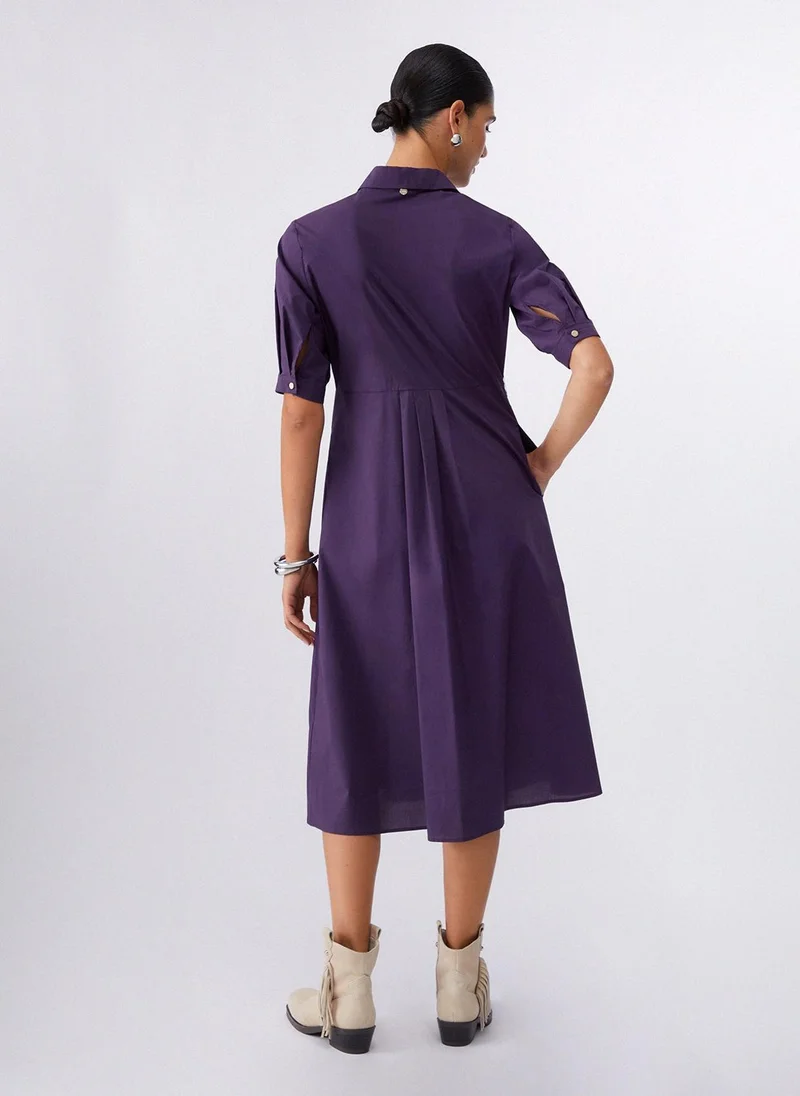 ليو جو Poplin midi dress