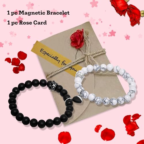 Smilelife Magnetic Couples Bracelets - His and Hers Matching Set, Forever Bracelets for Couples, Perfect Long Distance Relationship Gifts and Valentines Presents - Image 2