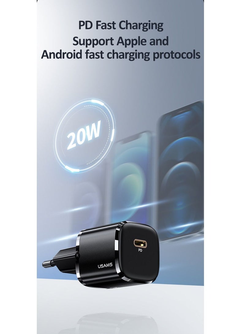 Usams 20W Single Port Mini PD Fast Charger (EU) - Image 4