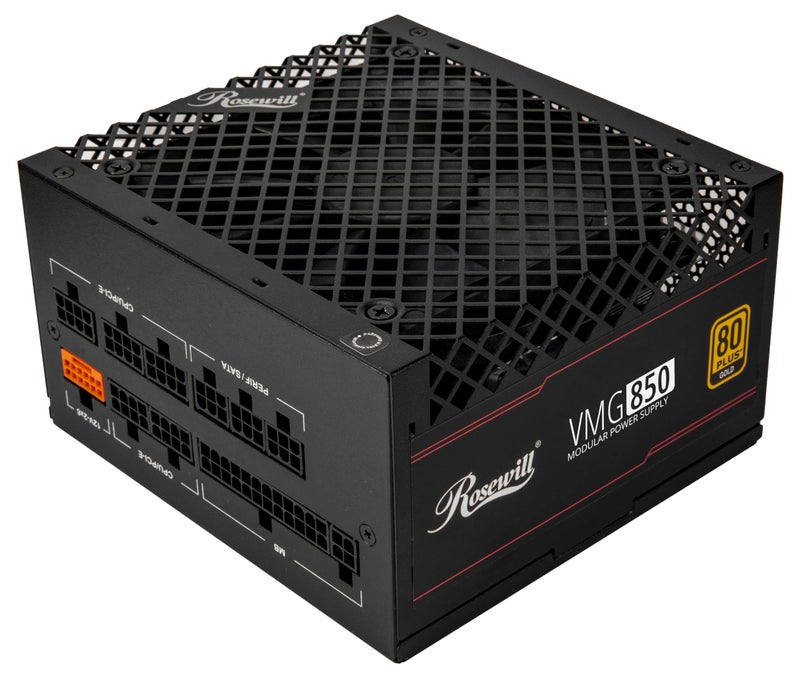 Rosewill VMG 850W 80 Gold ATX 30 31 Compatible Full Modular LowNoise Power Supply PCIe 51 12V2x6 Connector 100 Japanese Electrolytic Capacitor 120mm FDB Silent Fan 5 Year Warranty - Image 2