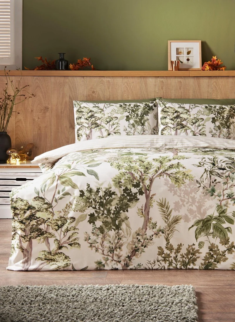 Matalan Green Woodland Toile Duvet Set