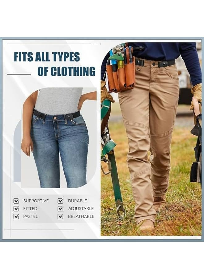 4 Pack No Buckle Invisible Stretch Belt Buckle-Free Elastic Belt for Women and Men - Image 5