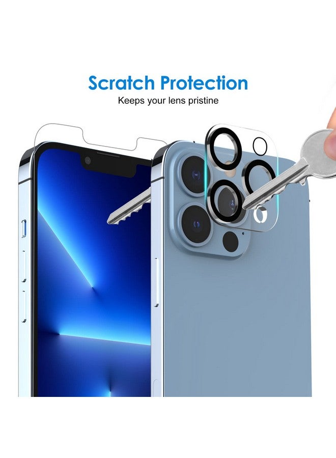 Jetech Screen Protector For Iphone 13 Pro 6.1 Inch With Camera Lens Protector Easy Installation Tool Tempered Glass Film 2 Pack Each - Image 5