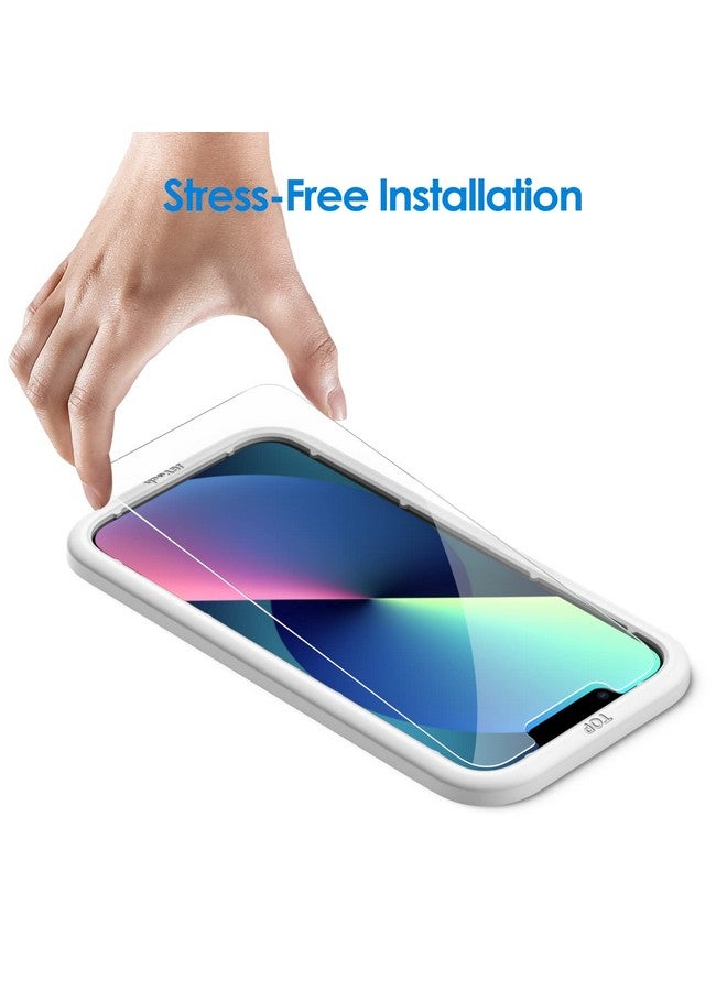 Jetech Screen Protector For Iphone 13 Pro 6.1 Inch With Camera Lens Protector Easy Installation Tool Tempered Glass Film 2 Pack Each - Image 4