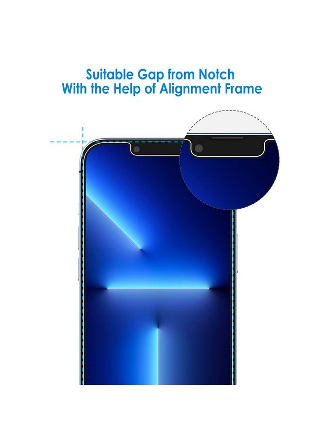 Jetech Screen Protector For Iphone 13 Pro 6.1 Inch With Camera Lens Protector Easy Installation Tool Tempered Glass Film 2 Pack Each - Image 3