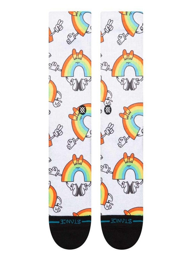 ستانس جوارب ستانس فيبيون - للجنسين - مصنوعة من مزيج البوليستر - دعم تشريحي لقوس القدم - تصميم بدون خياطة عند الأصابع - قوس قزح متوسط (مقاسات الأحذية الرجالية الأمريكية من 6 إلى 8.5، والنسائية من 8 إلى 10.5) مقاس واحد - Image 2