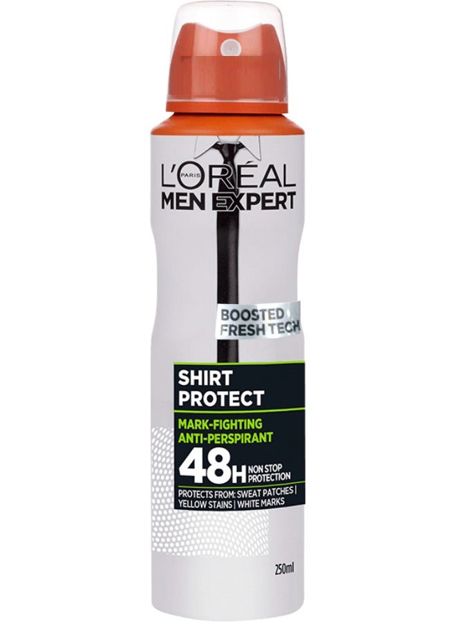 L'OREAL PARIS Loreal Men Expert Antiperspirant Body Spray Shirt Protect 250 ML - Image 1