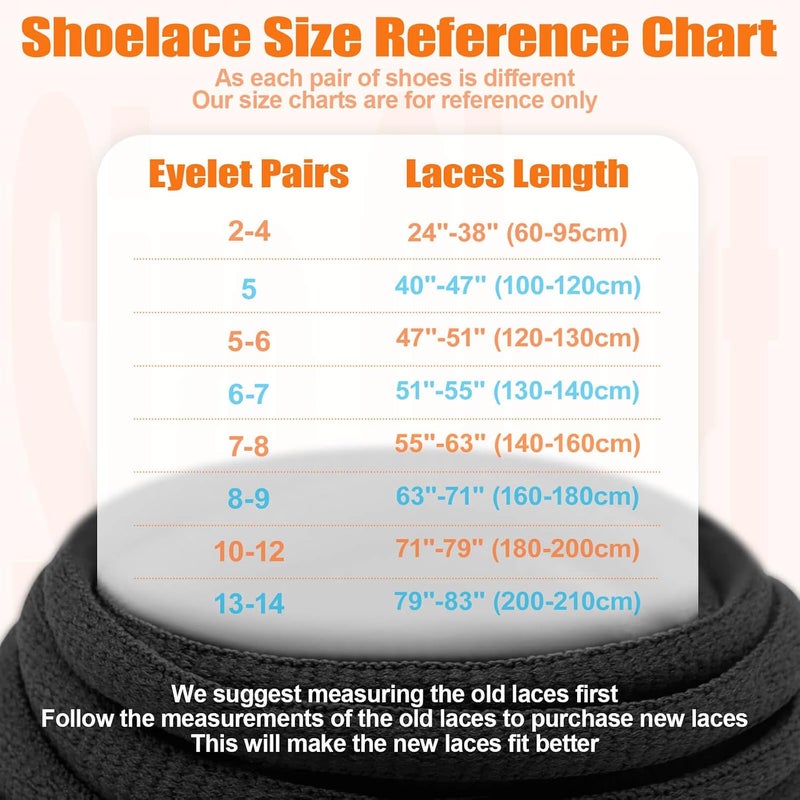 DELELE 2 Pair Oval Athletic Shoelaces - 51 Inch White Replacement Shoe Strings - Image 5