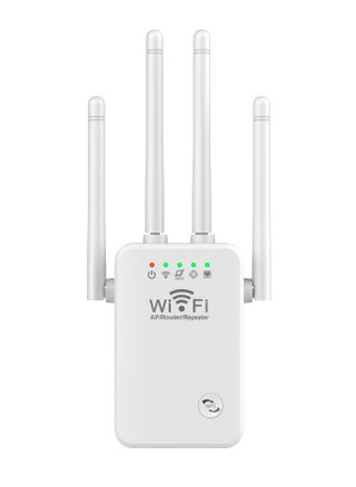 WiFi extender, repeater with four antennas, 2.4G, 300Mbps, one click setup, plug and play, three access modes, suitable for home, office, white - pzsku/Z2502AE586F81A539AA9FZ/45/_/1734679154/5baf76f2-1bd9-4b97-8b4e-6e96c61e9ab7