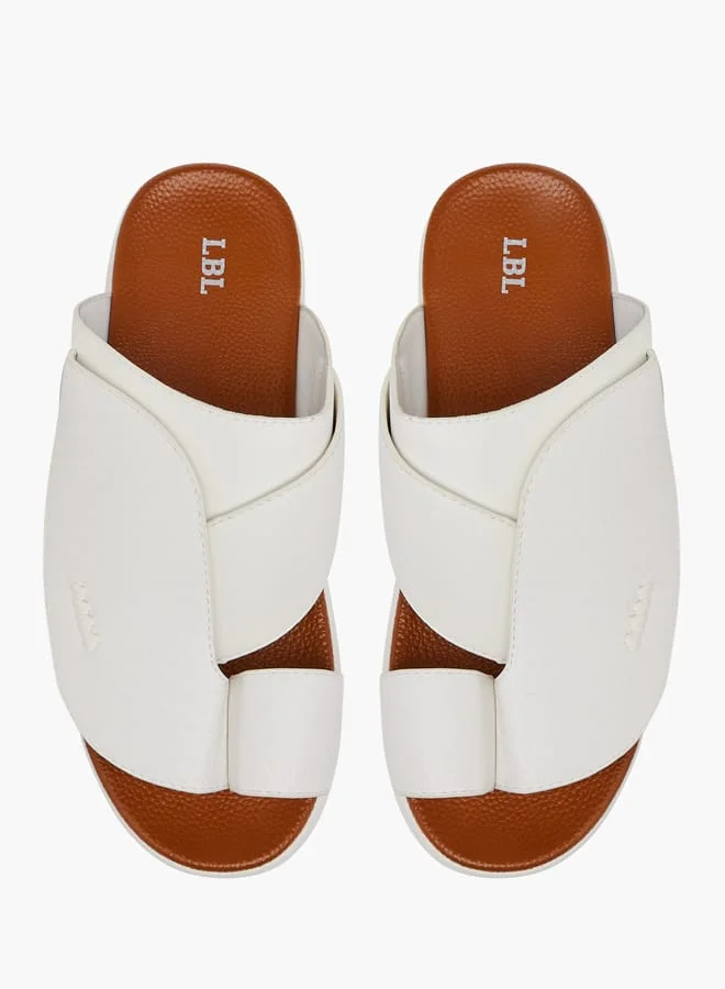 LBL by Shoexpress Men Textured Slip-On Arabic Sandals with Toe Loop Detail