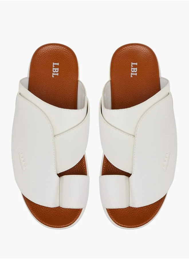 ال بي ال من شو اكسبرس Men Textured Slip-On Arabic Sandals with Toe Loop Detail
