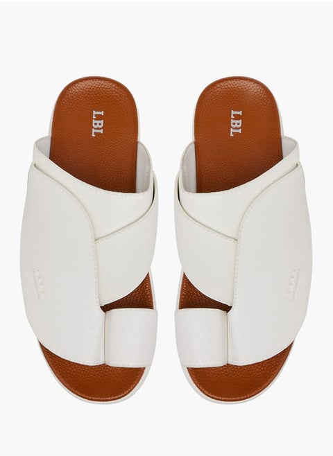 Men Textured Slip-On Arabic Sandals with Toe Loop Detail