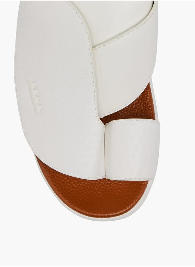 LBL by Shoexpress Men Textured Slip-On Arabic Sandals with Toe Loop Detail  - Image 3