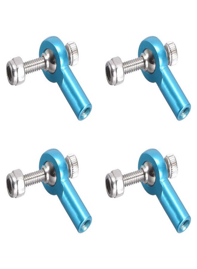 uxcell 4 PCS M2/2mm 15mm Linkage Rod End Tie Rod End Ball Head Joint Adapter Blue for RC Crawler Boat - Image 1