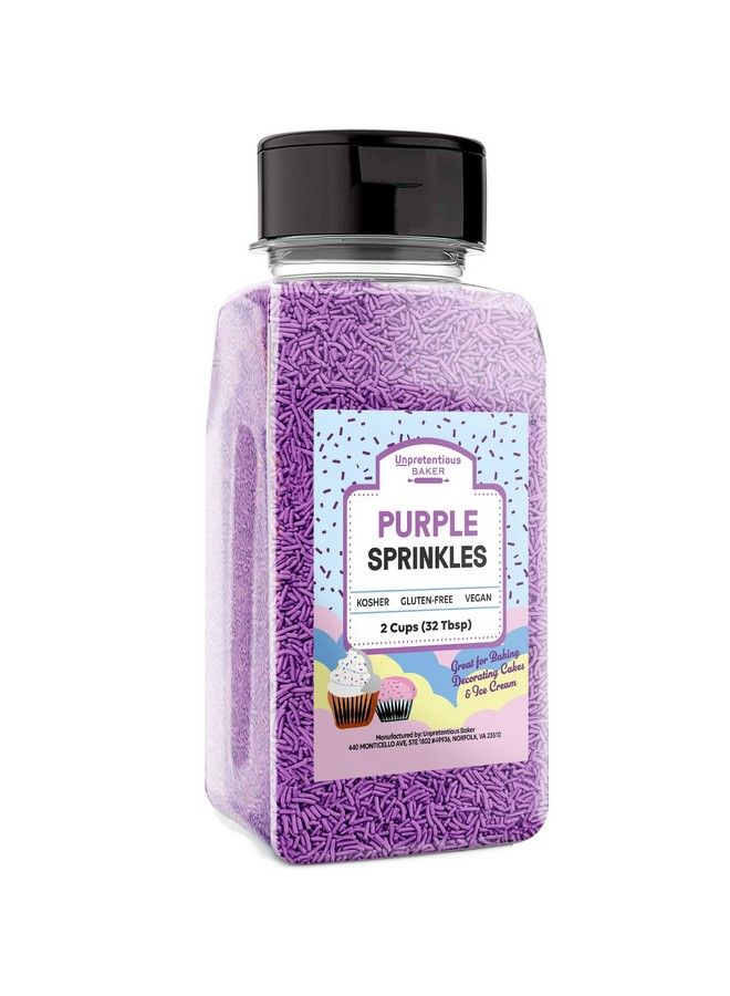 Unpretentious Sprinkles By Unpretentious Baker Perfect For Festivities Multiuse Shaker Bottle Dessert Decorating (Purple) - Image 1