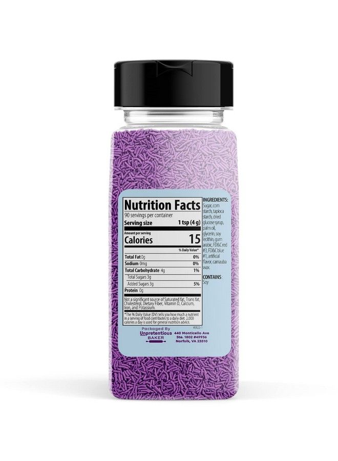 Unpretentious Sprinkles By Unpretentious Baker Perfect For Festivities Multiuse Shaker Bottle Dessert Decorating (Purple) - Image 3