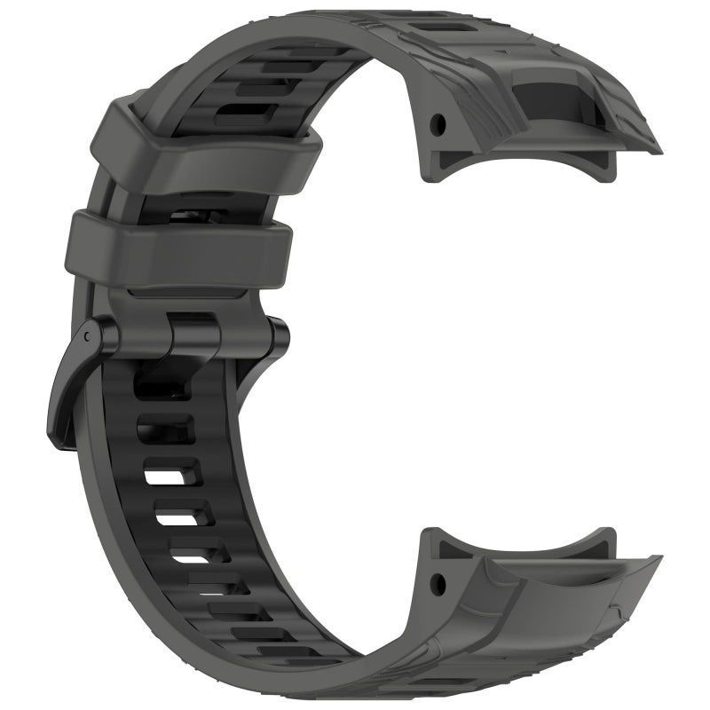 إيروريكس لساعة Garmin Instinct 3 Amoled / Solar 45 مم سوار سيليكون رياضي بلونين (رمادي + أسود) - Image 4