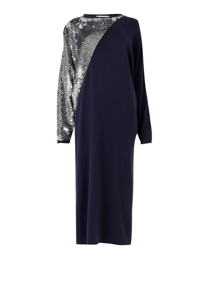 ليم قفطان بأكمام فضفاضة مزيّن بالترتر