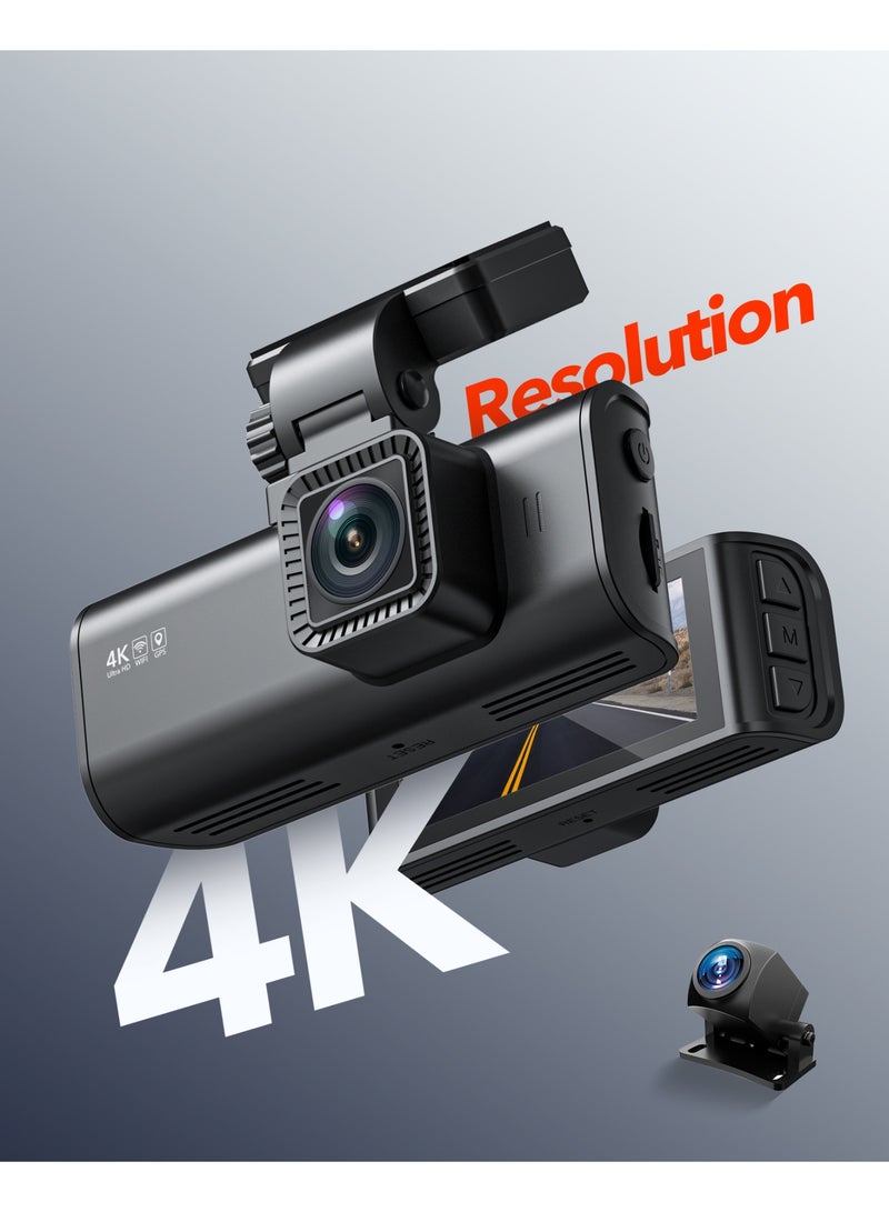 RedTiger F7N 4K Dash Cam with 1080P Rear Camera - Image 1