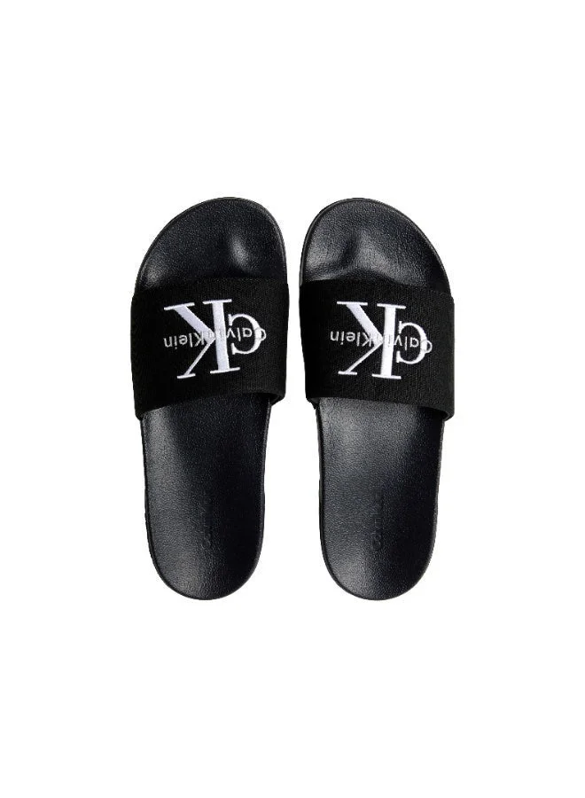 CALVIN KLEIN Triple Black Nemo - Canvas Signature Logo Sliders for Women | Best Price UAE