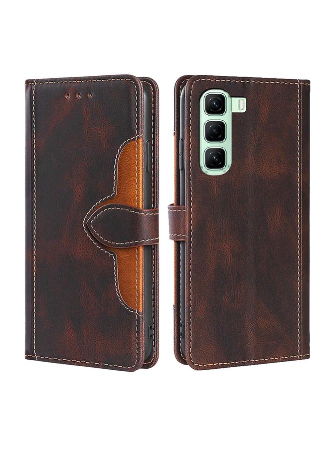 Zaboon Case For Infinix Hot 50 5G Skin Feel Magnetic Buckle Leather Phone Case - Image 1