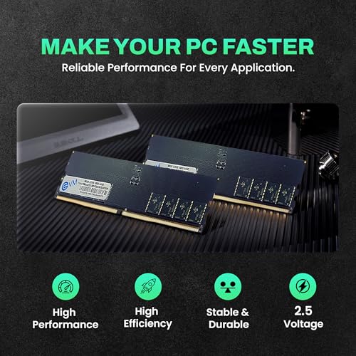 EVM 16GB DDR5 Desktop RAM Memory | 4800MHz | PC5-38400 | Long-DIMM | 288-Pin | CL19 | 1.1V Low Voltage | High Speed Performance | Intel & AMD Compatible | 10 Year Warranty (EVMT16G4800U88P) - Image 5
