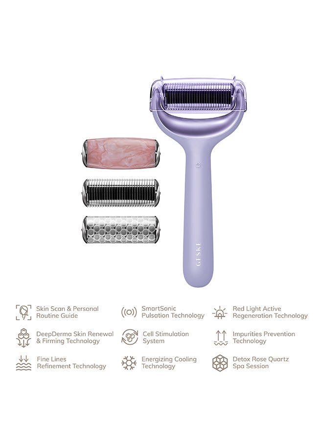 GESKE SmartAppGuided Microneedle Face and Body Roller 9 In 1 Purple  - Image 2