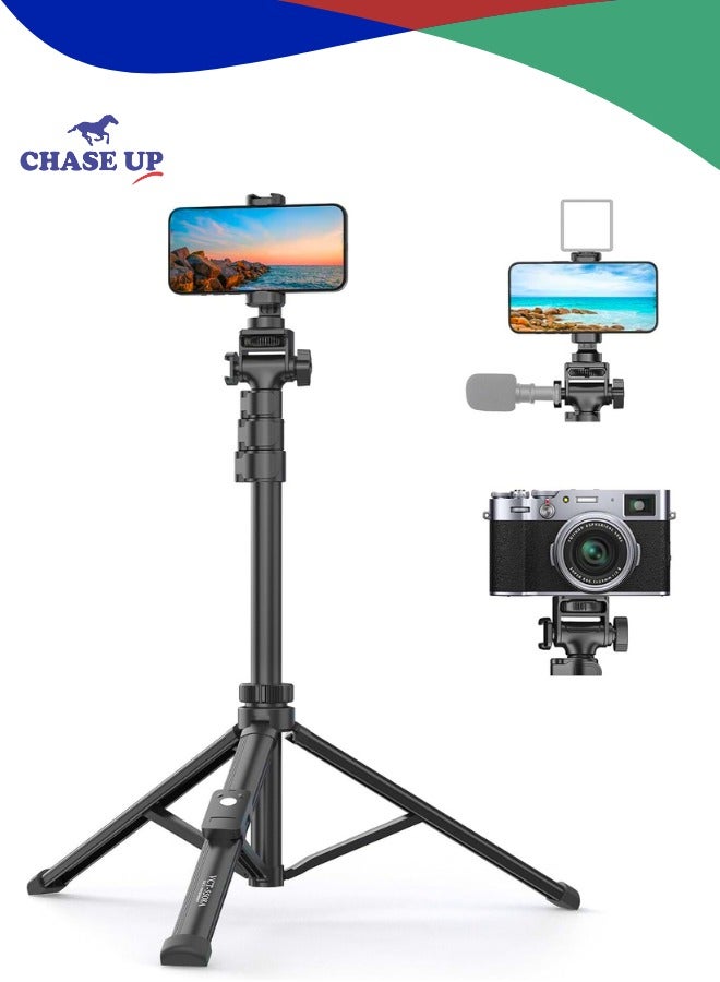 Chase Up 170cm Phone Camera Tripod Stand with Remote & Phone Holder, Tripod for Travel/Video Recording,Tall Smartphone Tripod Compatible with iPhone/Android//Webcamera - Image 1