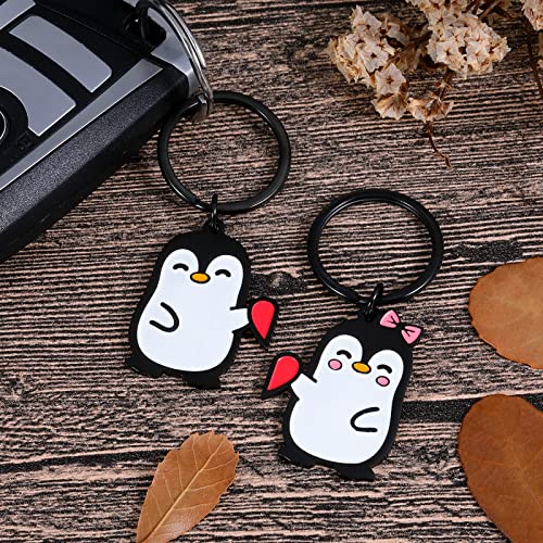 Fleure Esme Penguin Couple Valentines Day Gift for Him Her Boyfriend Girlfriend Matching Lovers Cute Keychain for Husband Wife One Year Anniversary Birthday Wedding Best Friend - Image 3