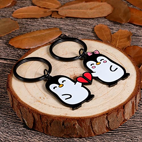 Fleure Esme Penguin Couple Valentines Day Gift for Him Her Boyfriend Girlfriend Matching Lovers Cute Keychain for Husband Wife One Year Anniversary Birthday Wedding Best Friend - Image 5