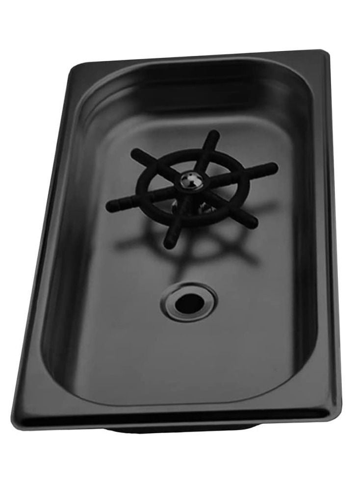 MIBRU Pitcher Milk RINSER with Side Sprays Drain and Drip Tray for Barista Coffee Bar Glass Cup Cleaner Milk Tea Washer Stainless Steel Black Kitchen Sink 32x18cm - Image 4