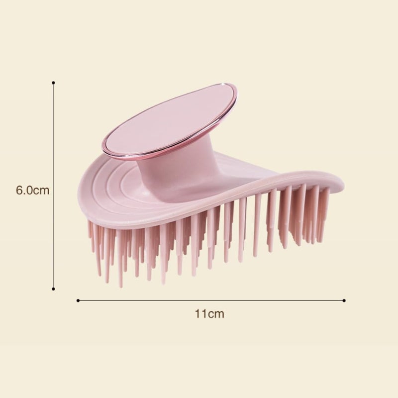 Glitters Scalp Massage Brush with Soft Bristles - Ergonomic Design, Black - Image 5