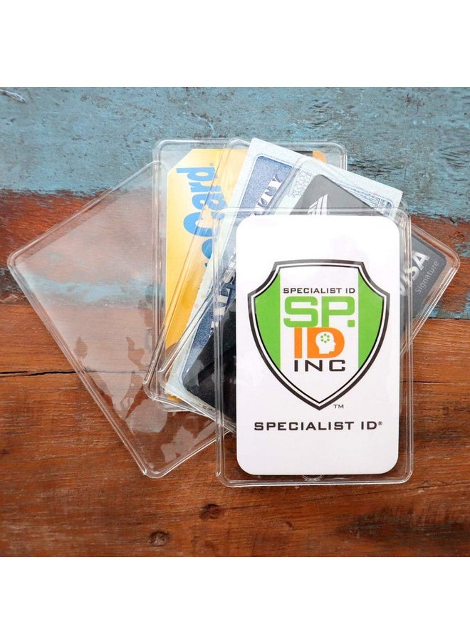 Specialist ID - Ium Medicare Card Protector Sleeves - Durable 2 ⅜ X 3 ⅜ Business Card Holders - Clear Vinyl Plastic Covers For Insurance & Social Security Metro & License Or Credit Cards By - Image 1