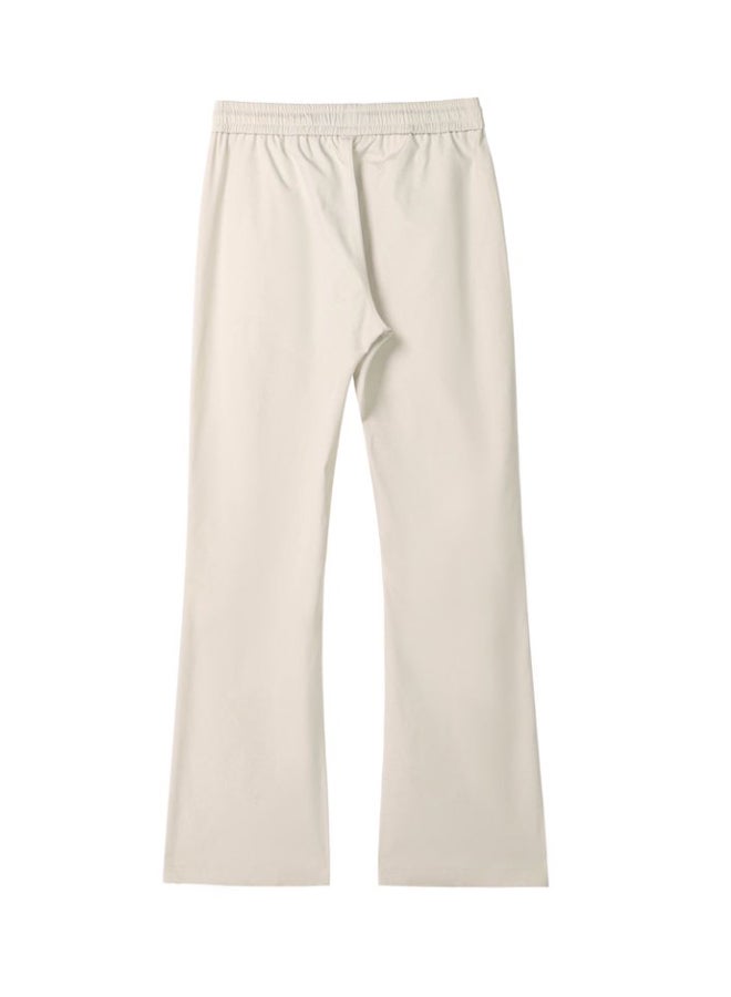 DR Men's Lightweight White Wide-Leg Pants - Minimalist Casual - Image 2