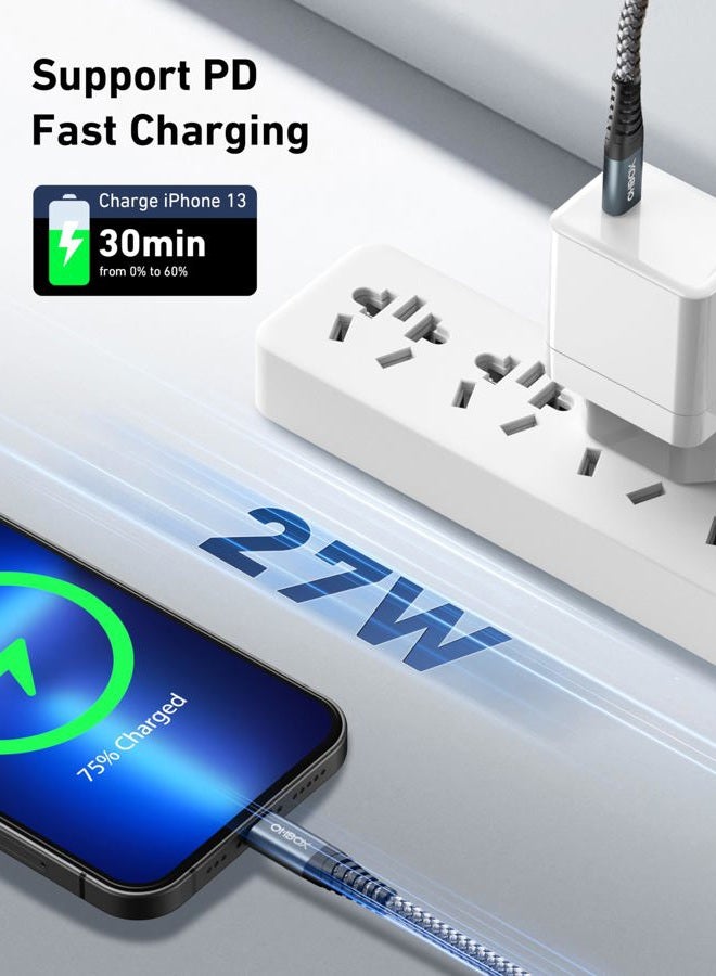 ohbox USB C to Lightning Cable 3Pack 6FT iPhone Fast Charger Cable USB-C iPhone Charging Cord Compatible with iPhone 14 13 13 Pro Max 12 12 Pro Max 11 XS XR X 8 iPad - Image 4