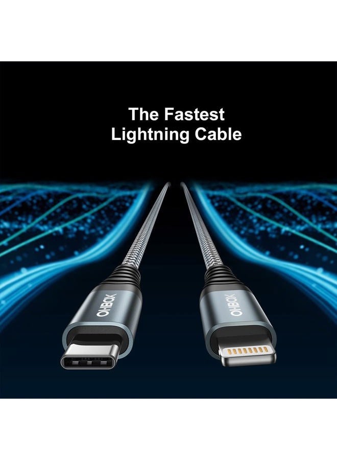 ohbox USB C to Lightning Cable 3Pack 6FT iPhone Fast Charger Cable USB-C iPhone Charging Cord Compatible with iPhone 14 13 13 Pro Max 12 12 Pro Max 11 XS XR X 8 iPad - Image 3