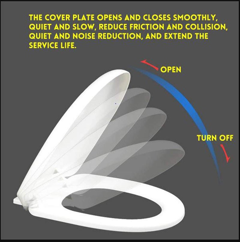 MLD FLI-089 Noise Proof Rectangular Shape Quiet Close European Italica Commode Soft Closing Hydraulic Plastic PP Polypropylene Toilet Seat Cover White Color - Image 4