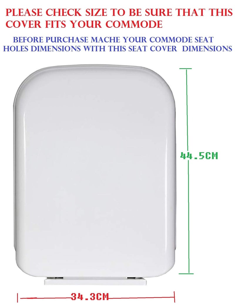 MLD FLI-089 Noise Proof Rectangular Shape Quiet Close European Italica Commode Soft Closing Hydraulic Plastic PP Polypropylene Toilet Seat Cover White Color - Image 2