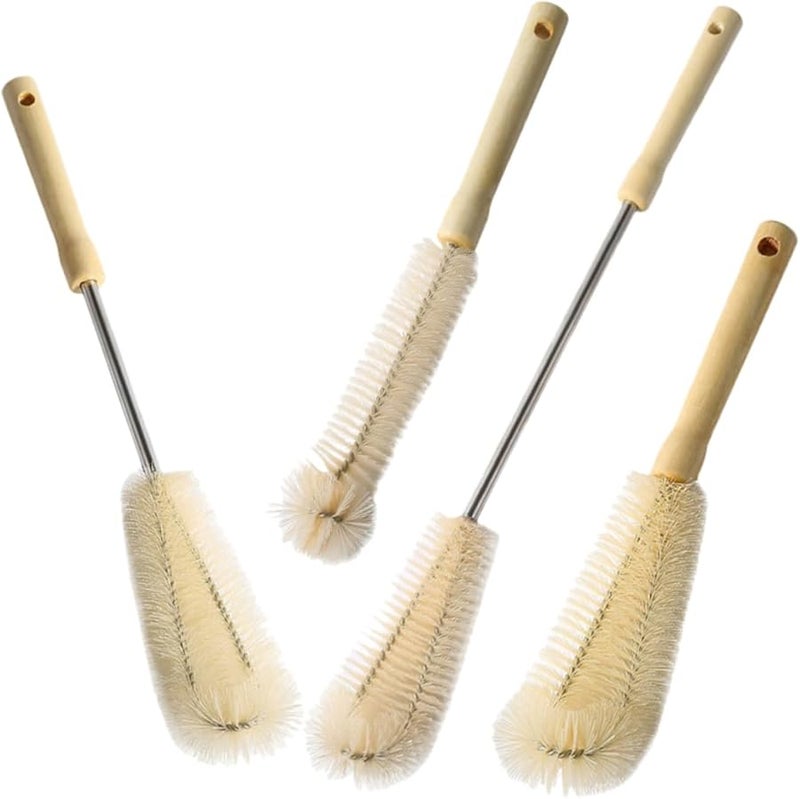 4Pcs Long Handle Cleaning Brush Set for Bottles Jars and Hard to Reach Areas - Image 2